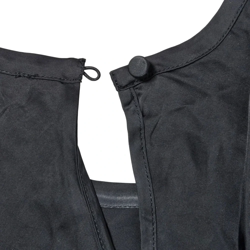 J. Crew Black Short Sleeve Satin like Tee